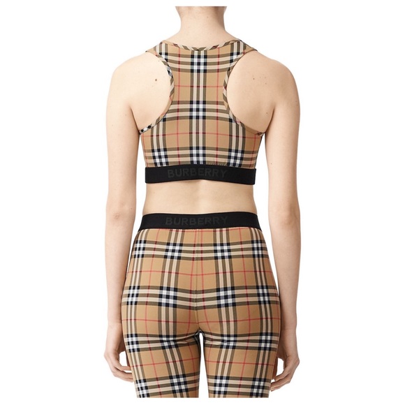 NWT! Burberry Vintage Check Sports Bra (XL) - Picture 4 of 5